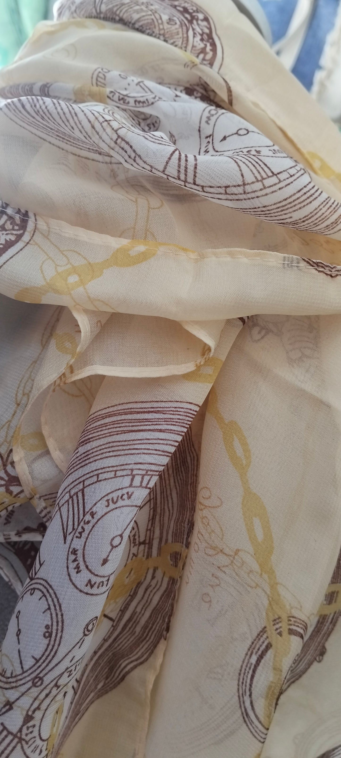 SCIARPA TIME SETA  BEIGE THAI