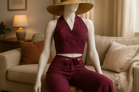 COMPLETO SETA  BORDEAUX          THAI 01